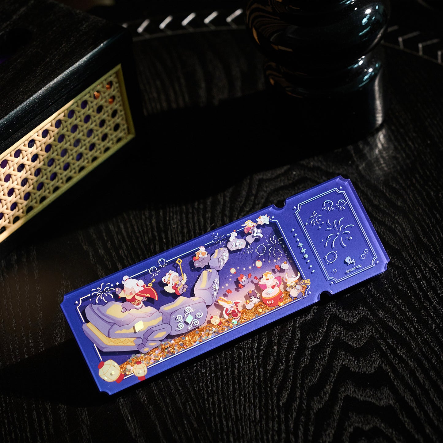 亚克力流沙票根 - 共迎新禧