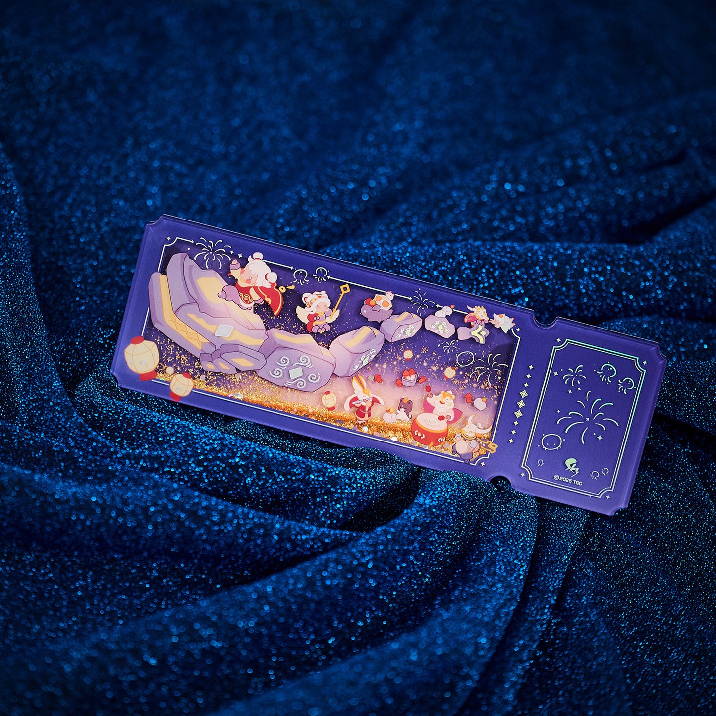 亚克力流沙票根 - 共迎新禧