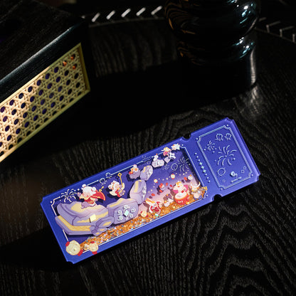 亚克力流沙票根 - 共迎新禧