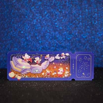 亚克力流沙票根 - 共迎新禧