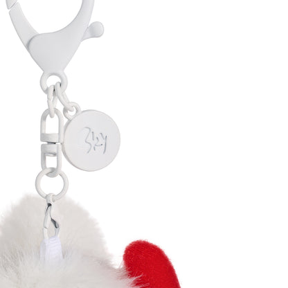 熊抱雪人毛绒钥匙扣挂饰